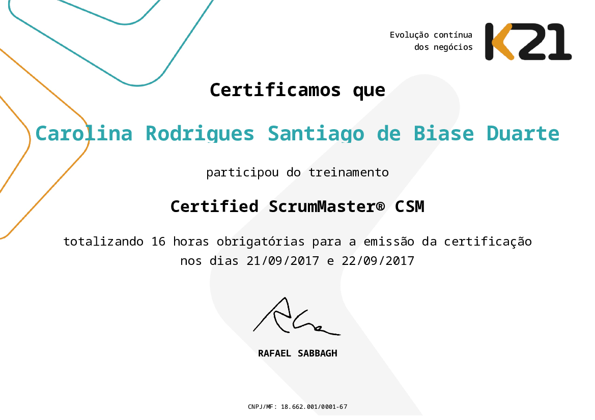 Certificado K21